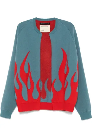 Frenckenberger Cardigan con fiamma jacquard