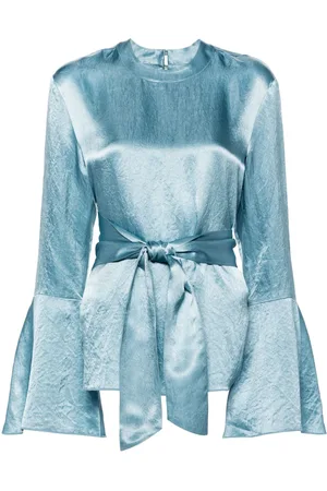 Nanushka Blusa Ilon con cintura