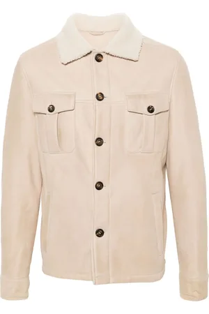 ELEVENTY Giacca-camicia con shearling