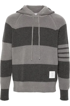 Thom Browne Felpa a righe con cappuccio