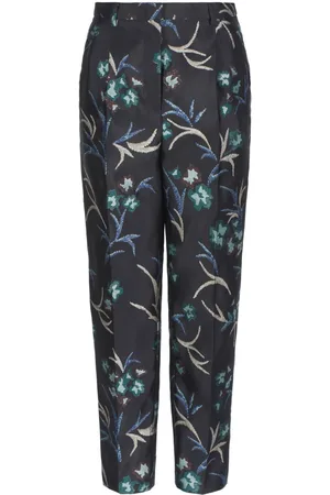 Giorgio Armani Pantaloni dritti a fiori