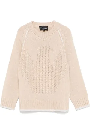 Emporio Armani Maglione con logo a intarsi