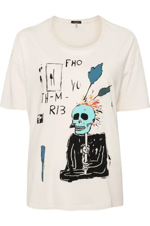 R13 T-shirt con stampa grafica