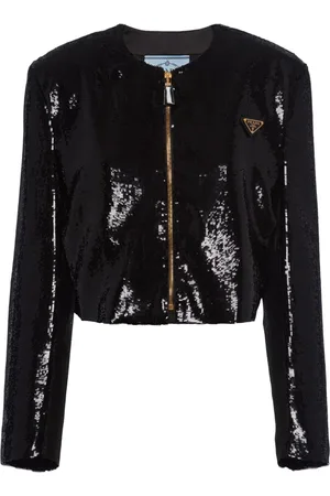 Prada Giacca con paillettes crop