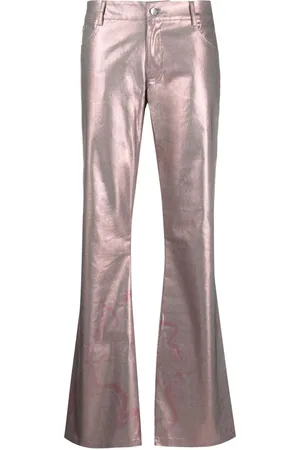Collina Strada Pantaloni svasati metallizzati