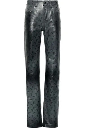 Marine Serre Pantaloni dritti con monogramma