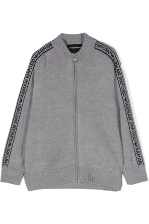 Emporio Armani Maglione con logo a intarsi
