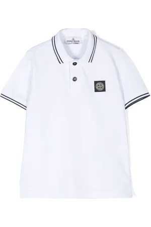 Stone Island Polo con applicazione Compass