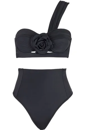 Balmain Bikini monospalla con applicazione