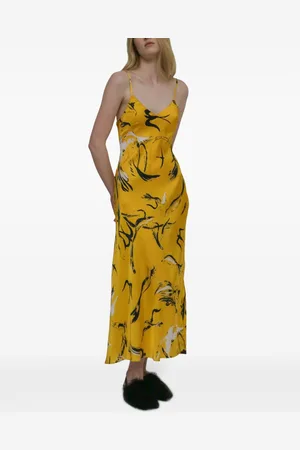 ROSETTA GETTY Abito con stampa Painted Birds