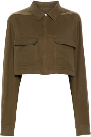 Rick Owens Camicia crop con abbottonatura automatica