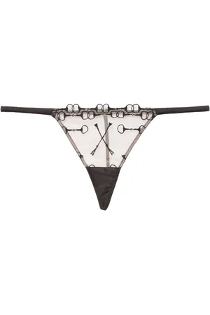FLEUR DU MAL Perizoma con ricamo Equestrian