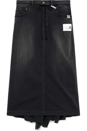 Maison Mihara Yasuhiro Gonna denim con design drappeggiato