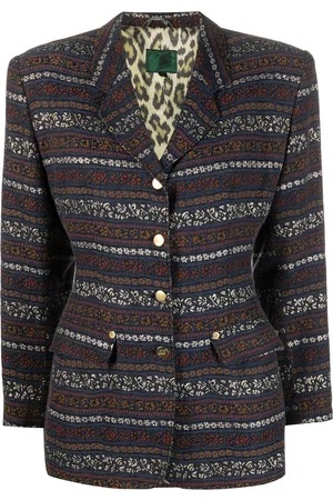 Jean Paul Gaultier Blazer con motivo jacquard anni 