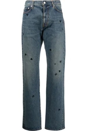 UNDERCOVER Jeans dritti con ricamo