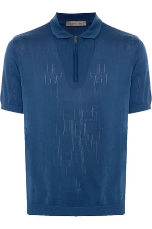 corneliani Polo con effetto jacquard