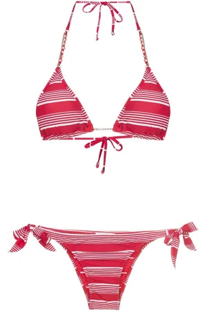 AMIR SLAMA Bikini a triangolo con perle