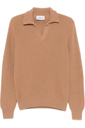 D4.0 Maglione stile polo in lana vergine