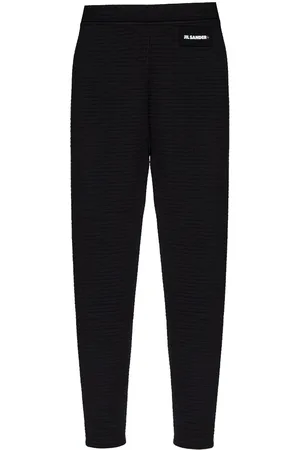 Jil Sander Leggings a coste con applicazione