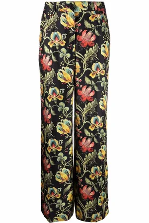 ALBERTO BIANI Pantaloni dritti a fiori