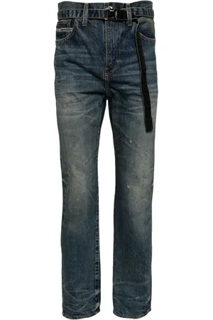 SACAI Jeans slim con effetto schiarito