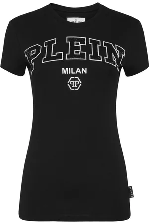 Philipp Plein T-shirt con logo e strass