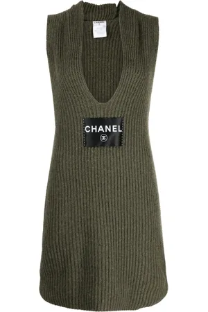 CHANEL Abito smanicato con applicazione 2008