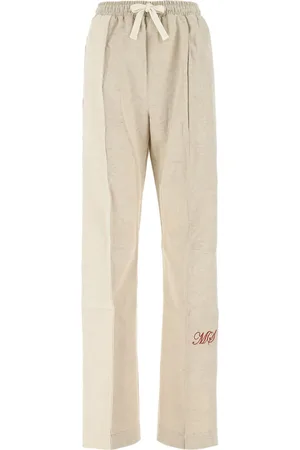 Marine Serre Pantaloni sportivi con ricamo