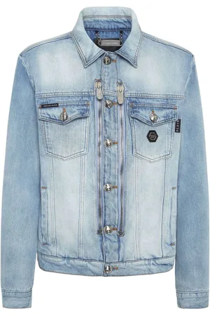 Philipp Plein Giacca denim con logo