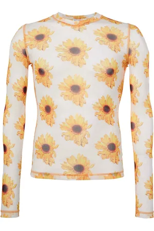 J.W.Anderson Top semi trasparente a fiori