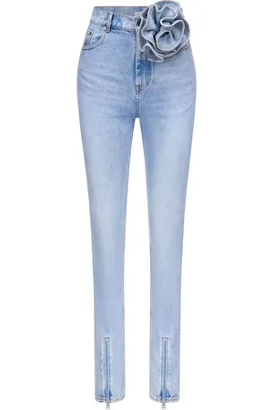 AREA Jeans Flower Corsage con zip