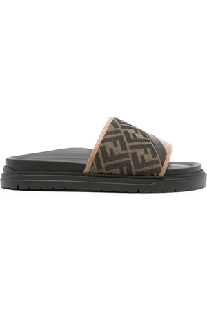 Fendi Sandali slides Diagonal imbottiti