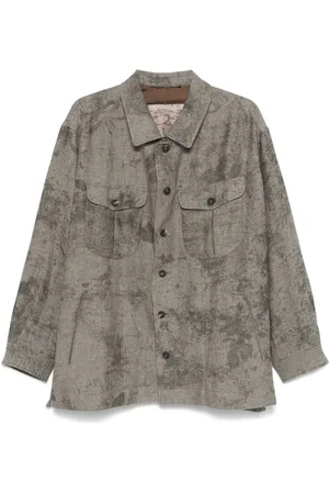 ZIGGY CHEN Camicia con motivo pied-de-poule