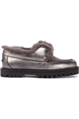 LE SILLA Mocassini Yacht con bordo in shearling