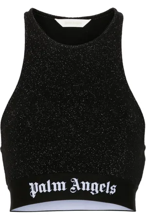 Palm Angels Top crop effetto lurex