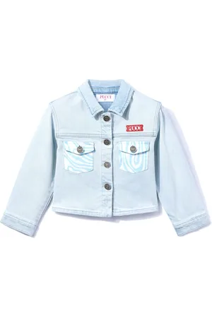 PUCCI Junior Giacca denim con ricamo