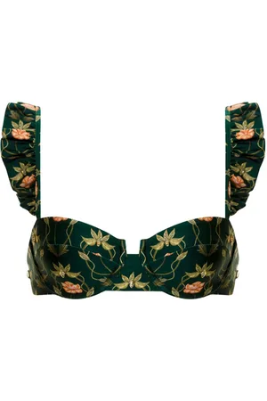 Agua by Agua Bendita Top bikini a fiori Kiwi Esotérico
