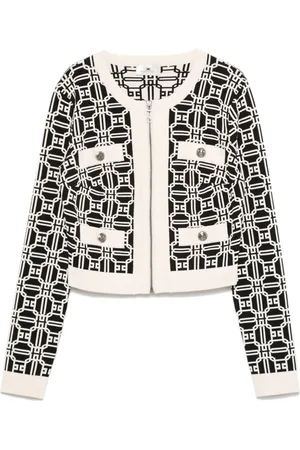 Elisabetta Franchi Cardigan con effetto jacquard