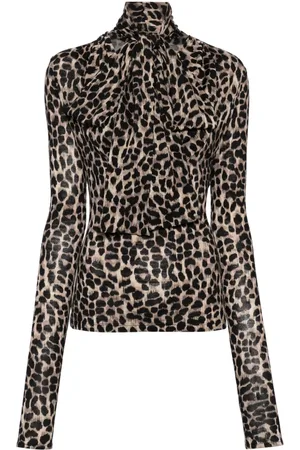 BLUMARINE Blusa con stampa animalier