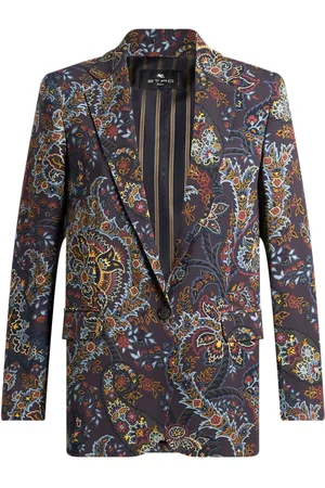 Etro Blazer monopetto con stampa paisley