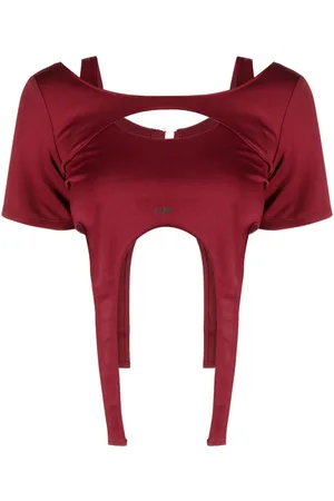 HELIOT EMIL Cropped asymmetric T-shirt