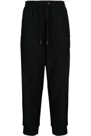 Giorgio Armani Pantaloni sportivi affusolati con ricamo