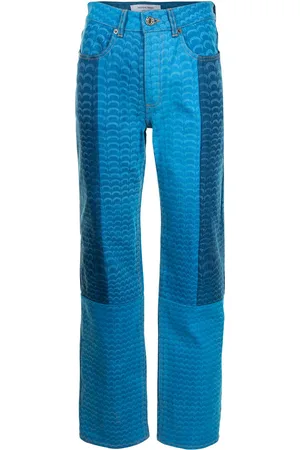 Marine Serre Jeans con design a panneli Moonfish Skin