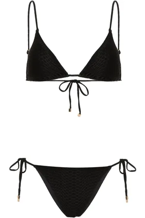 Noire Swimwear Bikini Nikki con effetto pelle di serpente