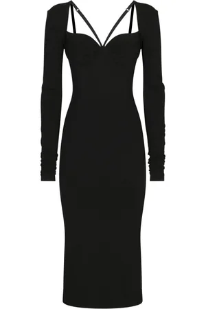Dolce & Gabbana Abito midi a maniche lunghe