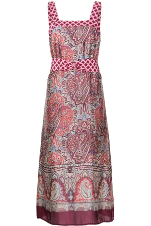 Lethicia Bronstein Abito Oprah midi con stampa paisley