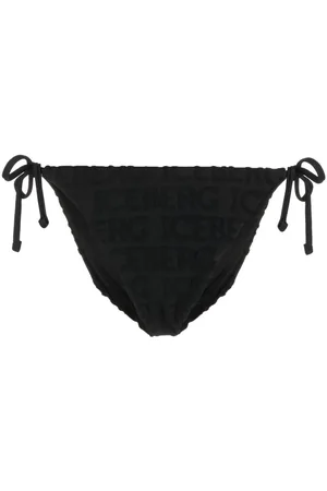 Iceberg Slip bikini con logo jacquard