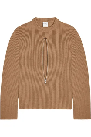 Courrèges Maglione in lana con zip