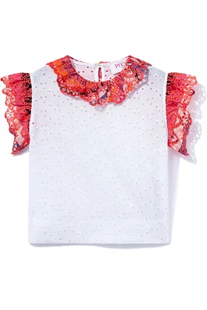 PUCCI Junior Blusa in pizzo sangallo