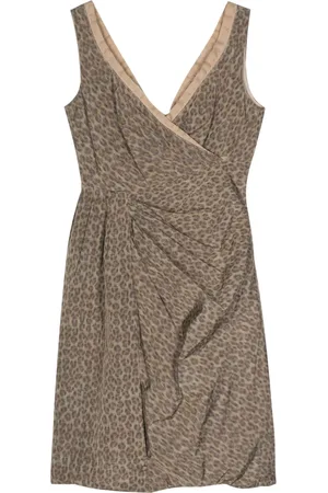 Prada Abito midi asimmetrico leopardato anni 2000